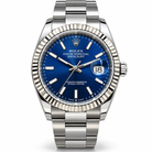 Rolex Datejust 36 126234, Blue Dial, 18K White Gold Fluted Bezel, Full Set, 2025 | Shop Authentique Lux
