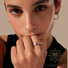 Vintage Cartier Love ring 3 diamonds 18K white gold size 6.25 Cartier 53
Authentique Lux