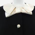 MIU MIU Runway Contrast Bow Dress, Ivory Cuff Detail | Shop Authentique Lux