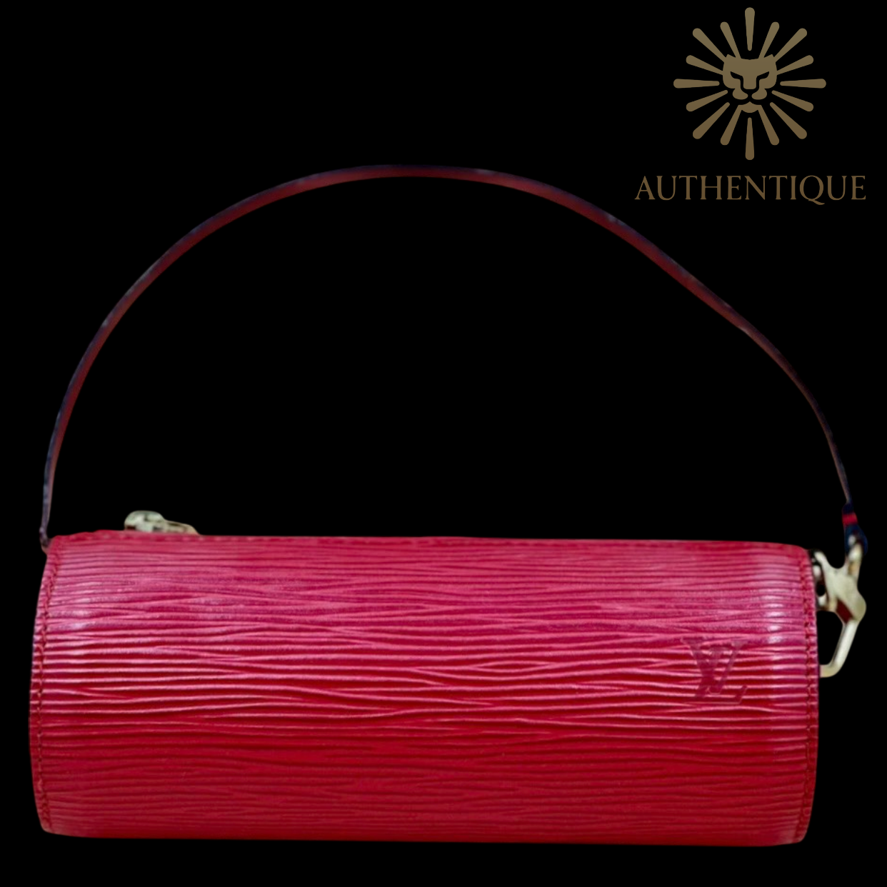 Louis Vuitton Red Epi Leather Papillion Pouchette - Authentique Lux