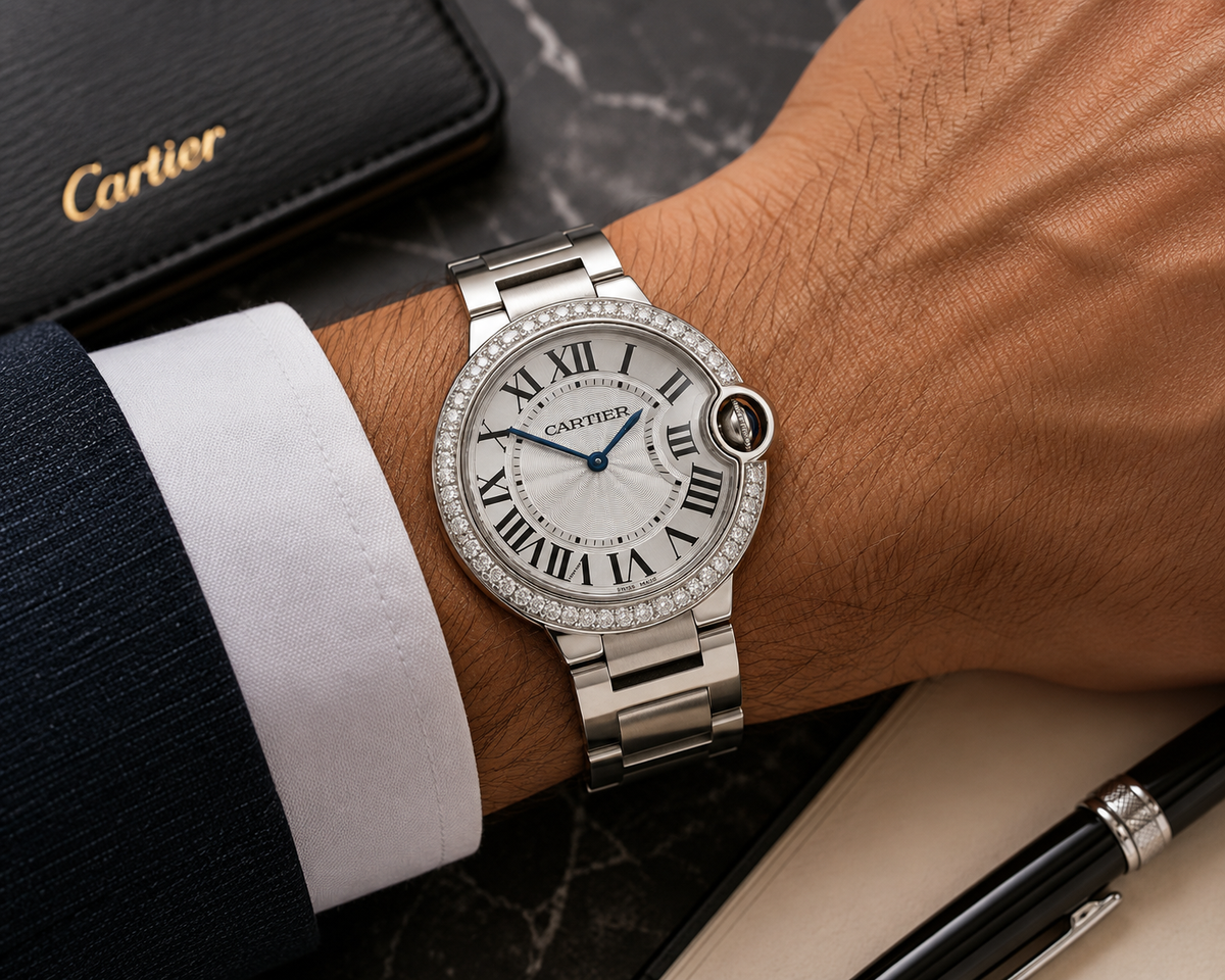 Cartier Ballon Bleu de Cartier 33mm 3005, Stainless Steel, White Dial, Full Set, 2026 | Shop Authentique Lux