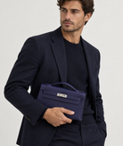 Hermès Bleu Saphir Swift Kelly Pochette Clutch Bag, Palladium Hardware, Full Set, C Stamp, 2018 | Shop Authentique Lux