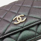 CHANEL Iridescent Green Caviar Wallet on Chain | Shop Authentique Lux