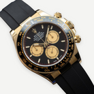 ROLEX Daytona “Paul Newman” 126518LN, Black Dial, 18K Yellow Gold, Oysterflex, Full Set, 2024 | Shop Authentique Lux