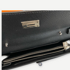 HERMÈS Noir Epsom Kelly Wallet, Palladium Hardware, 2021 | Shop Authentique Lux