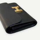 HERMÈS Noir Epsom Constance To Go with strap, front view | Shop Authentique Lux