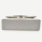 CHANEL Caviar Quilted Medium Classic Double Flap Bag, White, Gold Hardware, Full Set | Shop Authentique Lux