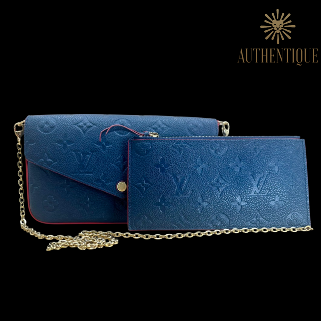 Louis Vuitton Marine Rouge Empreinte Pochette Felicie Chain Wallet - 2-Piece Set