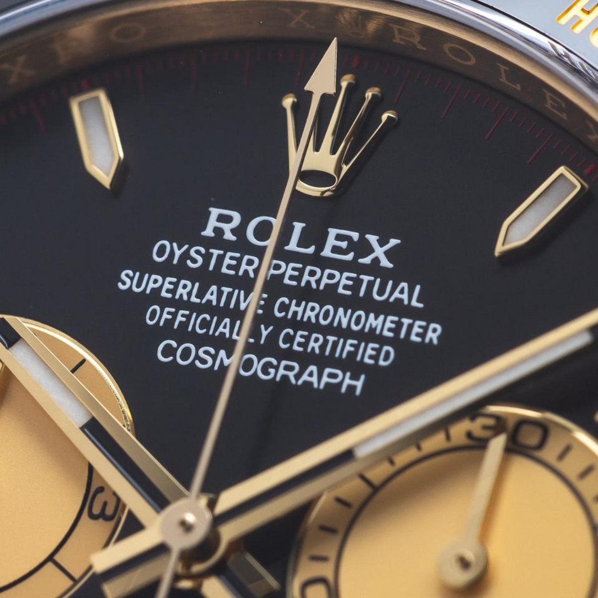 ROLEX Daytona “Paul Newman” 126518LN, Black Dial, 18K Yellow Gold, Oysterflex, Full Set, 2024 | Shop Authentique Lux