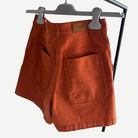 HERMÈS Orange Stretch Denim Shorts, IT 34 | Shop Authentique Lux