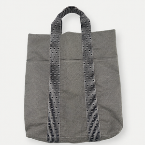 HERMES Herline Cabas MM Canvas Tote Bag, Gray, Palladium Hardware — No. 2