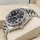 Rolex Datejust 36 Platinum Fluted Bezel Black Diamond Dial 2019 Full Set | Shop Authentique Lux
