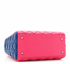 Dior Large Lady Dior Bag in Pink, Yellow and Blue Cannage Lambskin with Silver-Tone Hardware | Shop
