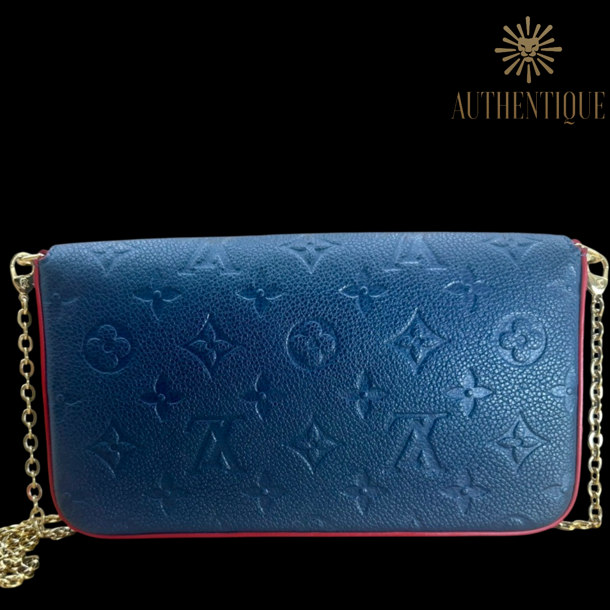 Louis Vuitton Marine Rouge Empreinte Pochette Felicie Chain Wallet - 2-Piece Set