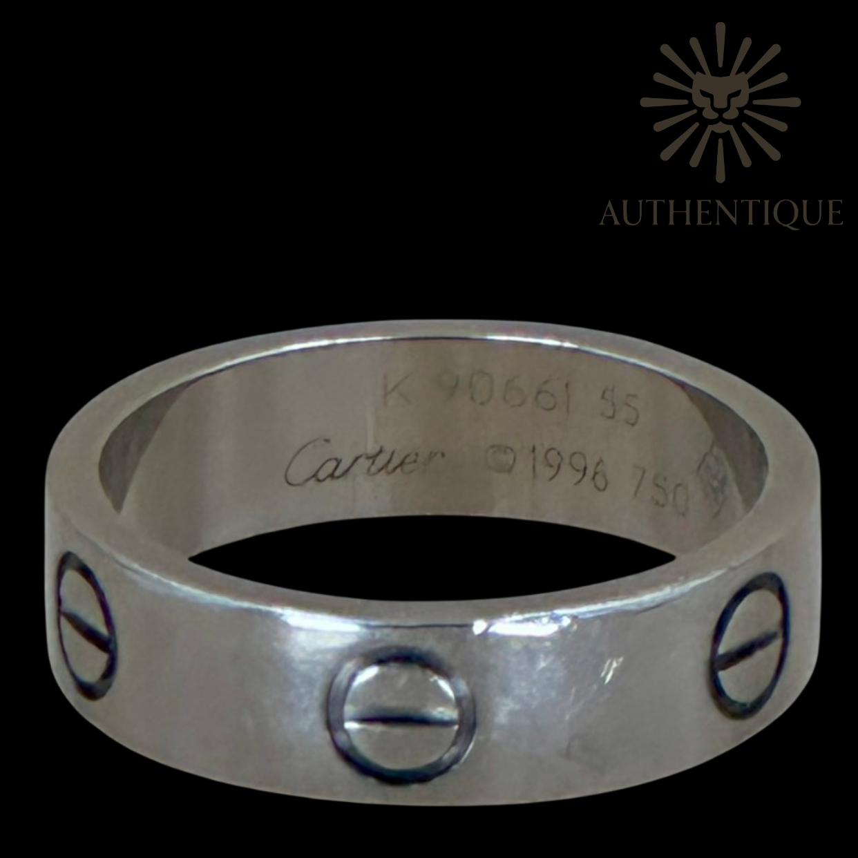 Vintage Cartier Love ring I Classic Model I 18K white gold I Authentique Lux