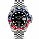 ROLEX GMT-Master II Pepsi, Black Dial, Jubilee Bracelet, 2021 | Shop Authentique Lux