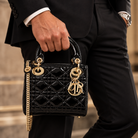 Dior Mini Lady Dior, Black Patent Leather, Gold Hardware | Shop Authentique Lux