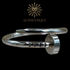Shop Authentic Cartier Juste un Clou Small Model (SM) Ring in 18k White Gold, size 7.25 (55), weighing 4 grams. Includes original boutique packaging.