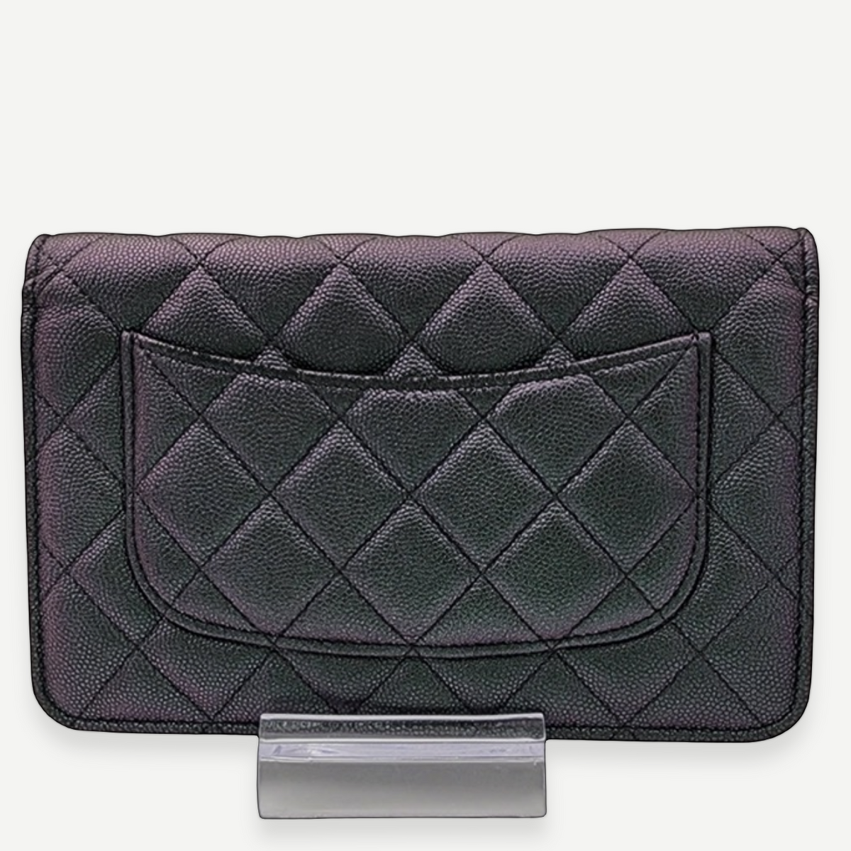 CHANEL Iridescent Green Caviar Wallet on Chain | Shop Authentique Lux