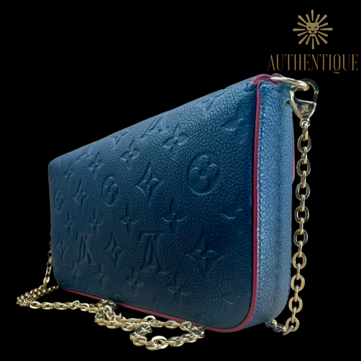 Louis Vuitton Marine Rouge Empreinte Pochette Felicie Chain Wallet - 2-Piece Set