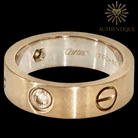 Vintage Cartier Love ring 3 diamonds 18K white gold size 6.25 Cartier 53
Authentique Lux