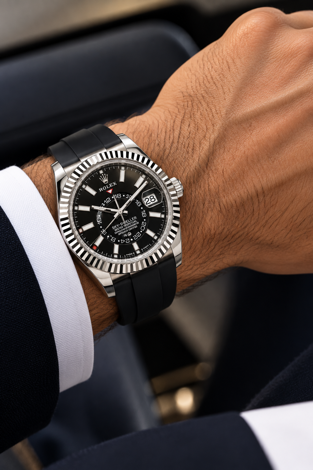 Rolex Sky-Dweller 336934, Black Dial, White Rolesor, Full Set, 2026 | Shop Authentique Lux