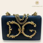 Dolce & Gabbana Nappa DG Girls Black Leather Shoulder Bag | Shop Authentique Lux