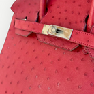 Hermès Birkin 30 in red ostrich leather with palladium hardware | Shop Authentique Lux