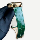 JACOB & CO. Casino Tourbillon side view and green strap detail | Shop Authentique Lux