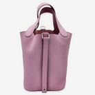 HERMÈS Mauve Sylvestre Clemence Picotin Lock 18 PM, Palladium Hardware, 2022 | Shop Authentique Lux