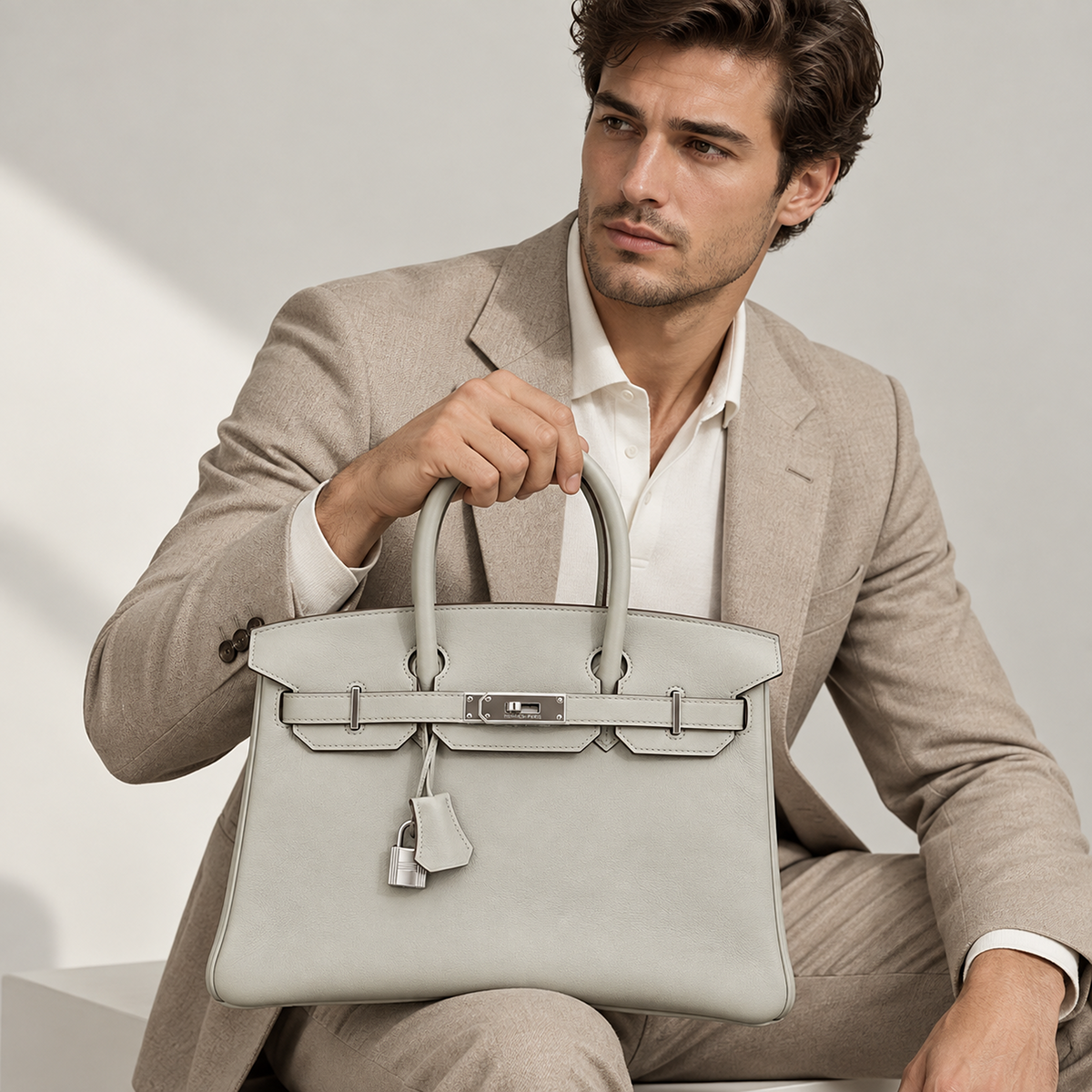 Hermès Birkin 30, Gris Perle Swift Leather, PHW, Full Set, 2012 | Shop Authentique Lux