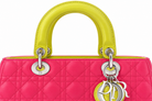 Dior Large Lady Dior Bag in Pink, Yellow and Blue Cannage Lambskin with Silver-Tone Hardware | Shop
