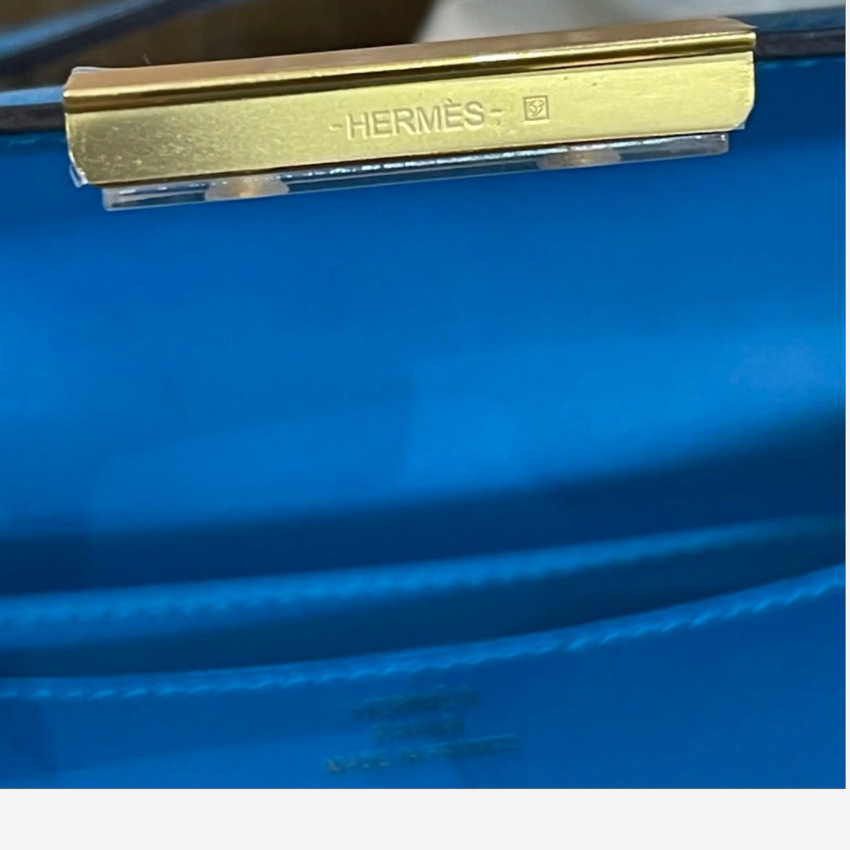 HERMES Constance 18 Mini, Bleu Zanzibar Evercolor, Gold Hardware, 2021 | Shop Authentique Lux