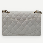 CHANEL Caviar Quilted Medium Classic Double Flap Bag, White, Gold Hardware, Full Set | Shop Authentique Lux