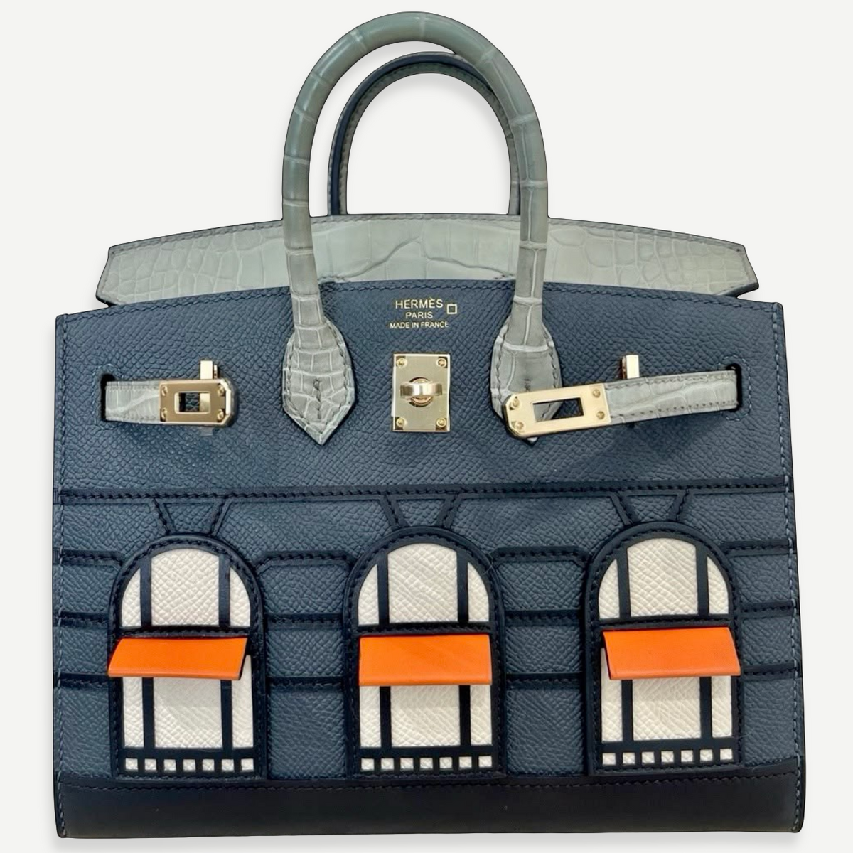 HERMÈS Birkin 20 Faubourg “House,” Gray | Shop Authentique Lux