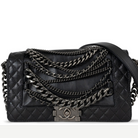 CHANEL Paris-Dallas Medium Enchained Boy Flap, Black Lambskin | Shop Authentique Lux