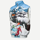LOUIS VUITTON SS25 Ski blue mountain print cotton vest, front view | Shop Authentique Lux
