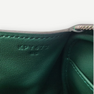 Hermès Vert Moyen Swift Mini Lindy II 20 Bag, Palladium Hardware, Full Set, K Stamp, 2025 | Shop Authentique Lux