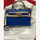HERMES Kelly Touch Sellier 20, Bleu Royal Chevre Chamkila & Ombre Lizard, PHW, Full Set, 2025 | Shop Authentique Lux
