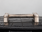 Hermès Béarn Long Wallet Alligator Leather in Noir with Aftermarket Natural Diamond H Clasp, X Stamp, 2021 | Shop Authentique Lux