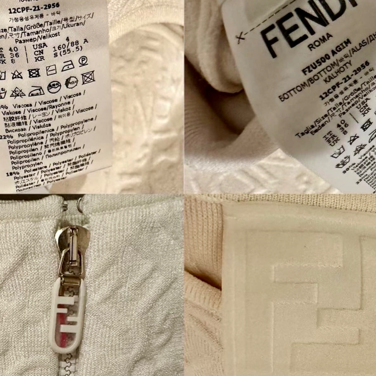 FENDI x SKIMS garment labels and knit details | Shop Authentique Lux