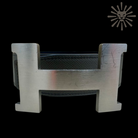 Hermès 38mm Constance Reversible Belt in Black and Grey, size 90 cm I Authentique Lux