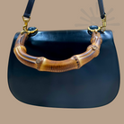Gucci Bamboo 1947 Medium Top Handle Bag with Smooth Leather and Curved Bamboo Handle - Authentique Luxury