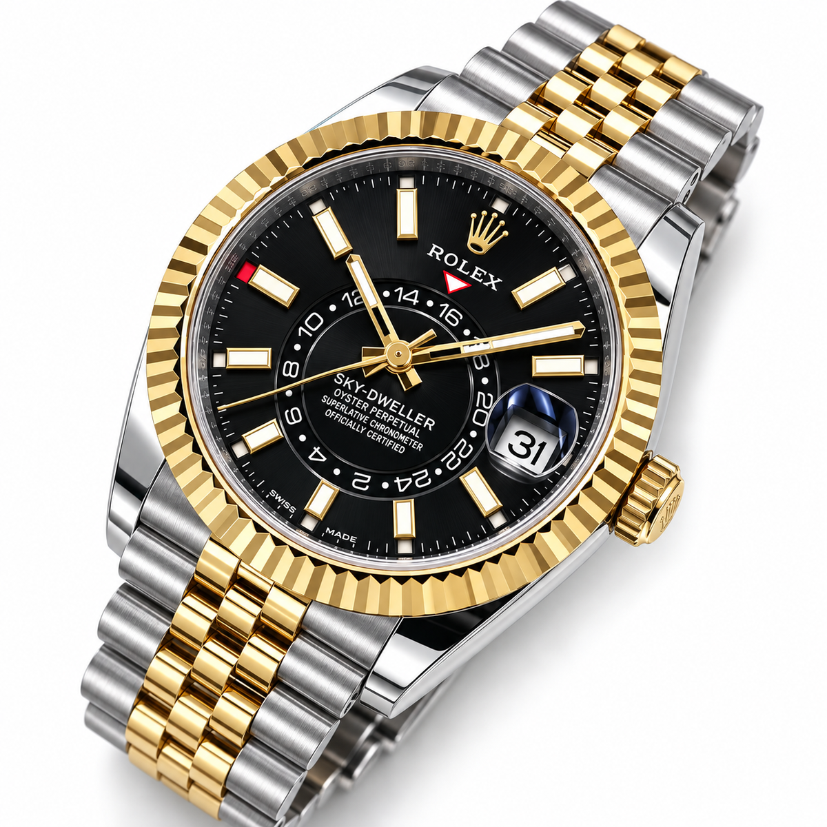 Rolex Sky-Dweller 336933, Black Dial, Oystersteel & 18K Yellow Gold, Full Set, 2024 | Shop Authentique Lux