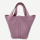 Hermès Mauve Sylvestre Clemence Picotin Lock 18 PM, Palladium Hardware, Full Set, U Stamp, 2022 | Shop Authentique Lux
