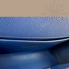 Chanel Medium Chevron Boy Bag blue 2024 spring gold hardware new condition 100% authentic I Authetique Lux