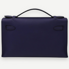 Hermès Bleu Saphir Swift Kelly Pochette Clutch Bag, Palladium Hardware, Full Set, C Stamp, 2018 | Shop Authentique Lux