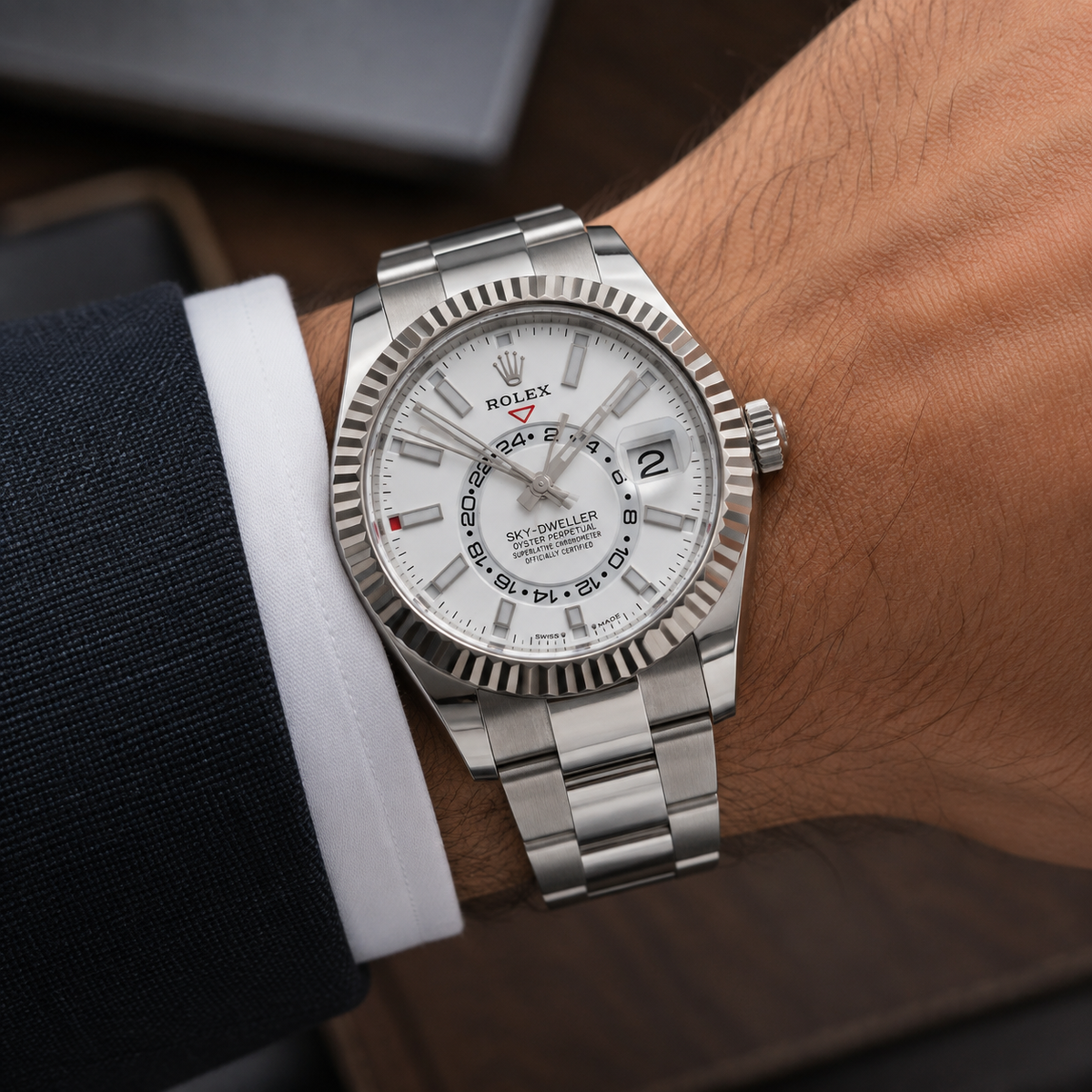 Rolex Sky-Dweller 336934, White Rolesor, Full Set, 2026 | Shop Authentique Lux