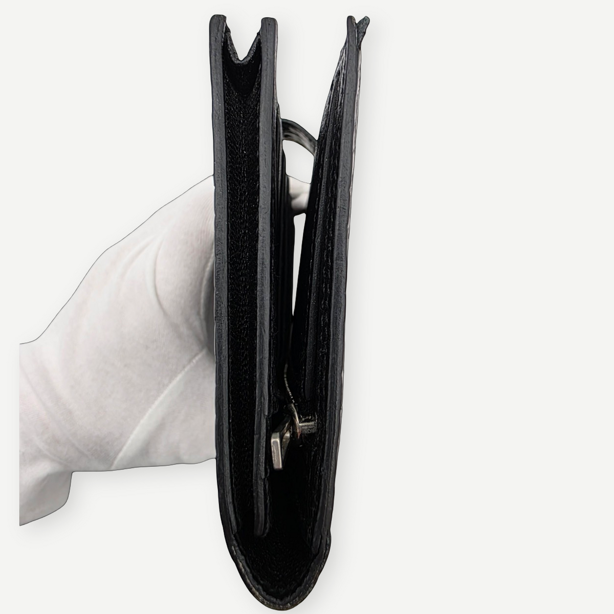 Hermès Béarn Long Wallet Alligator Leather in Noir with Aftermarket Natural Diamond H Clasp, X Stamp, 2021 | Shop Authentique Lux