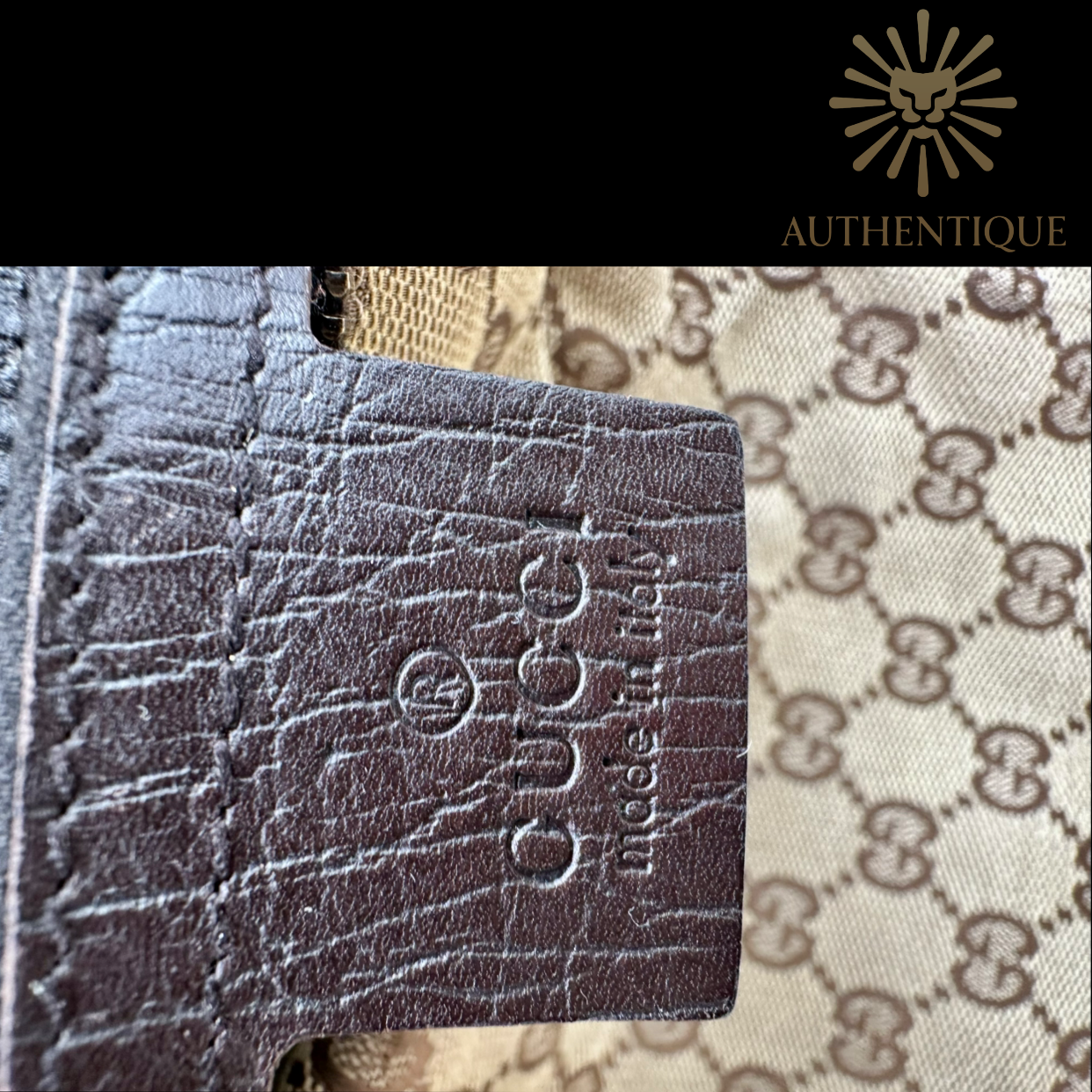 Gucci GG Canvas Horsebit Hobo in neutral monogram canvas with gold-tone hardware — Always guaranteed authentic at Authentique Lux